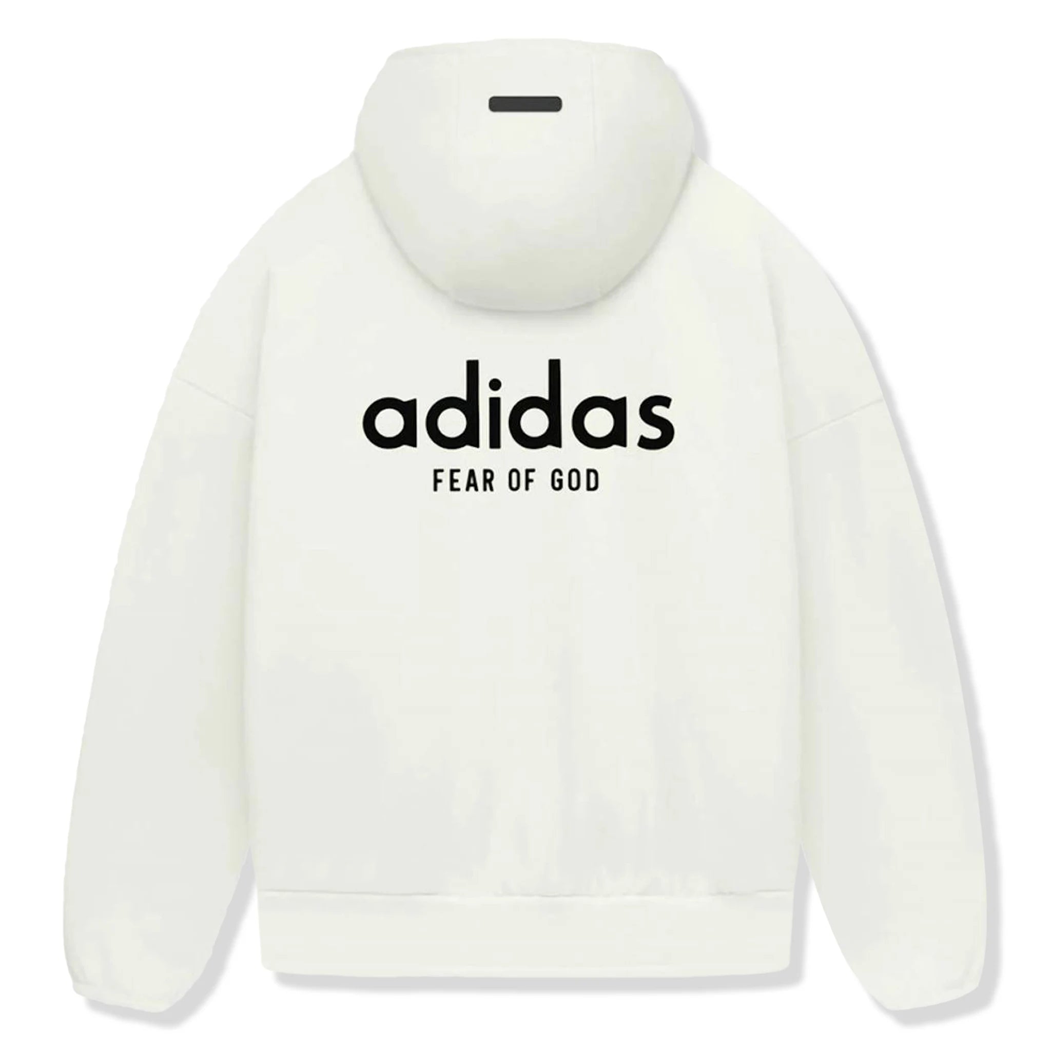 Back view of Adidas x Fear Of God Athletics Heavy Fleece Cream White Hoodie